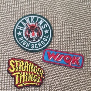 Hawkins High School Tiger Patch - Green and Red Kids Iron-On Patch